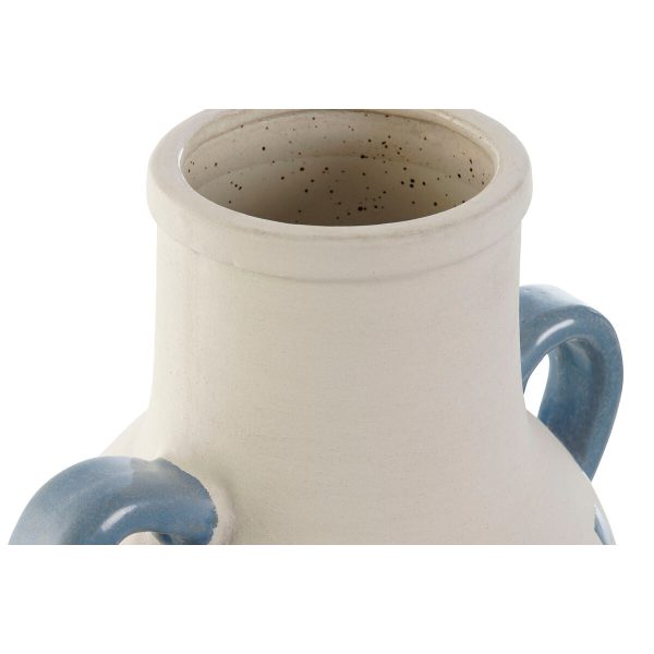 Vase Home ESPRIT Blue Brown Ceramic Mediterranean 22 x 18 x 36,5 cm 22 x 18 x 35 cm For Discount