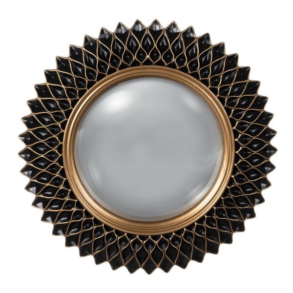 Wall mirror Black Golden 32 x 2,3 x 32 cm Online