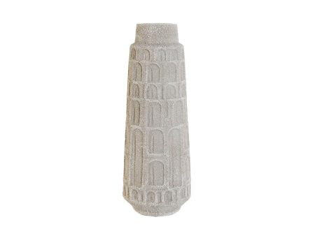 Vase Home ESPRIT White Resin 15 x 15 x 41 cm on Sale