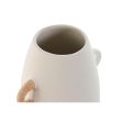 Vase Home ESPRIT White Natural Stoneware 17 x 13 x 26 cm Online Sale