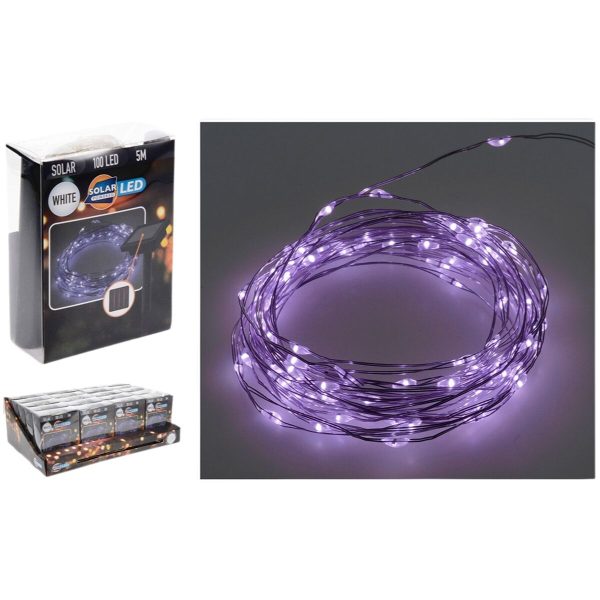 Wreath of LED Lights Lifetime Violet 7 m 2 m Solar For Discount