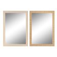 Wall mirror Home ESPRIT Brown Natural Scandi 93,5 X 2,5 X 134 cm (2 Units) Cheap