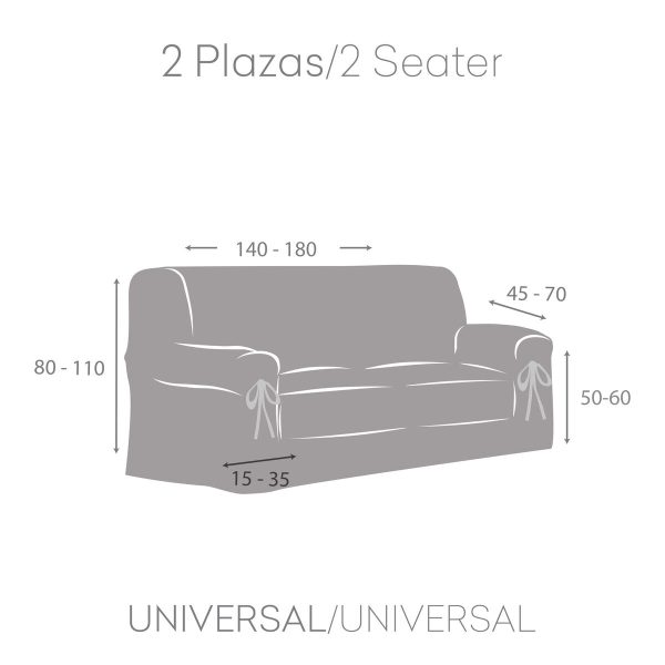 Sofa Cover Eysa MID Light grey 100 x 110 x 180 cm Supply