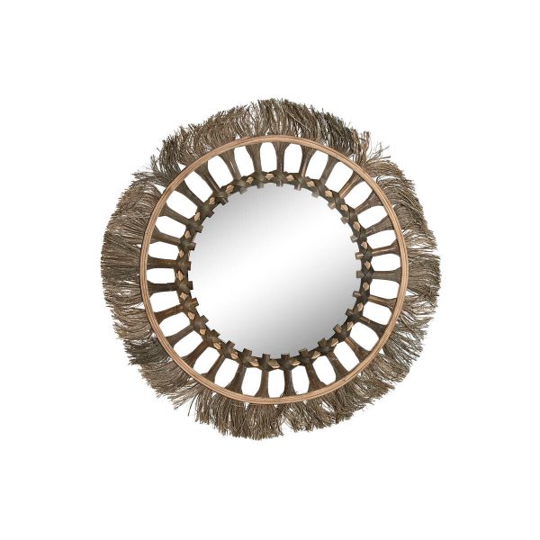 Wall mirror Home ESPRIT Natural Tropical 60 x 2,5 x 60 cm Online