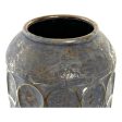 Vase DKD Home Decor Aged finish Grey Golden Metal Oriental 19 x 19 x 47 cm on Sale