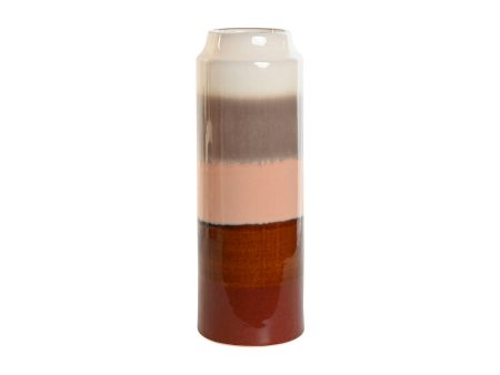 Vase Home ESPRIT Multicolour Stoneware 14 x 14 x 40 cm For Cheap