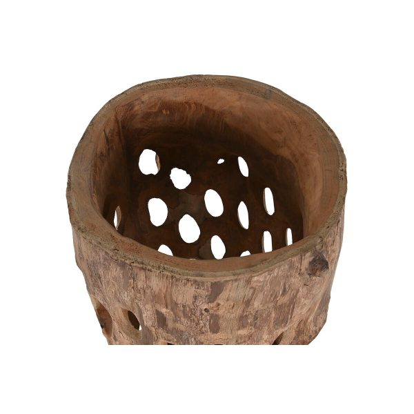 Vase Home ESPRIT Natural Teak 30 x 30 x 75 cm 30 x 31 x 76,5 cm For Cheap