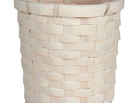 Planter 17 x 15 x 17 cm White PVC Bamboo Online Sale