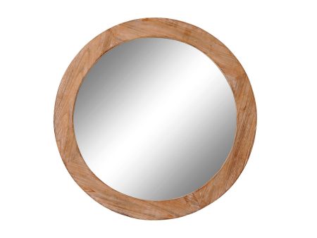 Wall mirror DKD Home Decor Brown Natural Alpino 66 x 5 x 66 cm on Sale