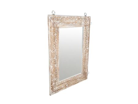 Wall mirror Romimex Brown Mango wood 100 x 130 x 5 cm Discount