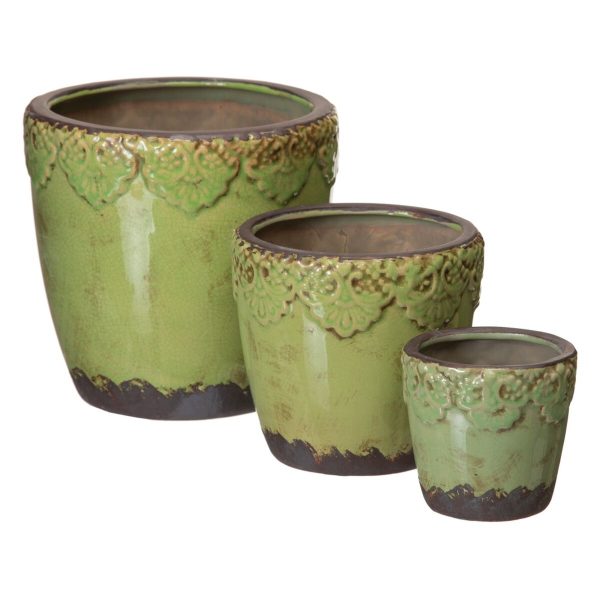 Planter Pistachio Ceramic 11,5 x 11,5 x 11 cm Cheap