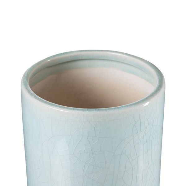 Vase 16,5 x 16,5 x 40,5 cm Ceramic Turquoise Online Hot Sale