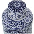 Tibor Alexandra House Living Blue White Ceramic 14 x 22 cm Online Hot Sale