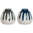 Vase Home ESPRIT Blue White Green Grey Ceramic Mediterranean 18 x 18 x 18 cm (2 Units) Online Sale