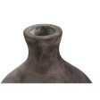 Vase Home ESPRIT Dark grey Paolownia wood Colonial Aged finish 24 x 24 x 27 cm Online Hot Sale