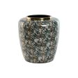 Vase Home ESPRIT Green Golden Metal 33 x 33 x 35,5 cm Online Hot Sale