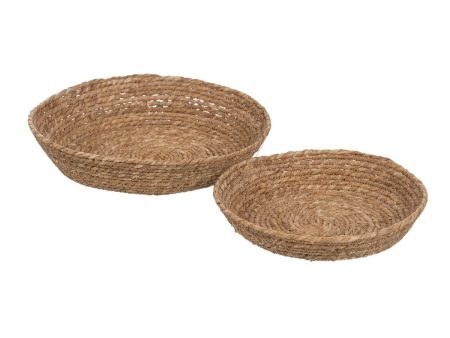 Centerpiece Natural Natural Fibre 31 x 31 x 7 cm (2 Units) For Cheap