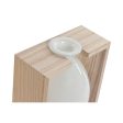 Vase Home ESPRIT White Natural Wood Crystal 17 x 12 x 25 cm Hot on Sale