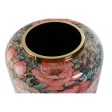 Vase Home ESPRIT Multicolour Pink Metal 33 x 33 x 35 cm Hot on Sale