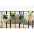 Planter Home ESPRIT Yellow Green Amber Light Pink Metal 11,5 x 11,5 x 21 cm (3 Units) Online Sale