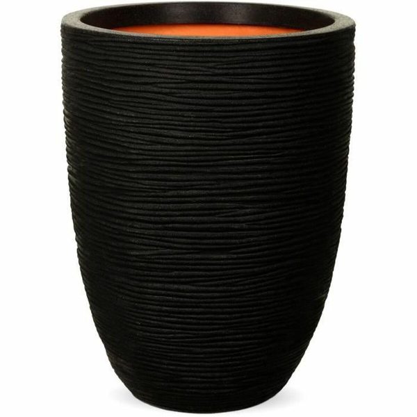 Planter Capi Europe Black Plastic Circular 34 x 34 x 46 cm For Cheap