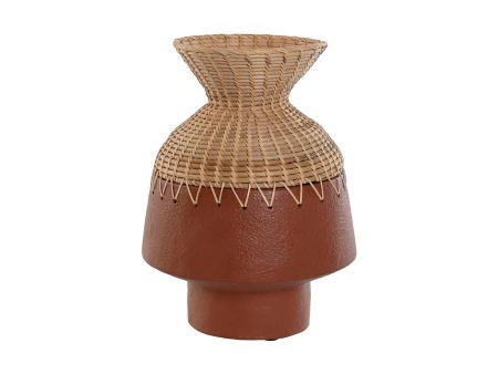 Vase Home ESPRIT Natural Terracotta 24 x 24 x 35 cm Supply