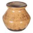 Vase Brown Ceramic 13 x 13 x 11,5 cm For Sale