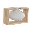 Vase Home ESPRIT White Natural Wood Crystal 22 x 16 x 15 cm Online