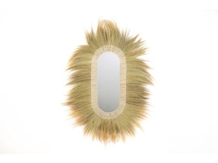 Wall mirror Romimex Natural Rayung 128 x 170 x 5 cm Oval Sale