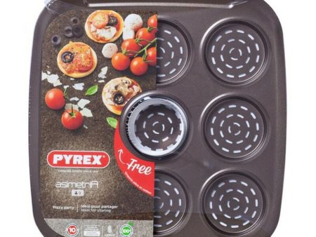 Baking tray Pizza Mini Pyrex Asimetria Galvanised Steel (9 Compartments) (16 x 16 cm) Online now