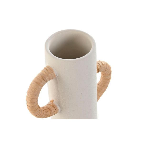 Vase Home ESPRIT White Natural Stoneware 15,5 X 15 X 24 cm Sale