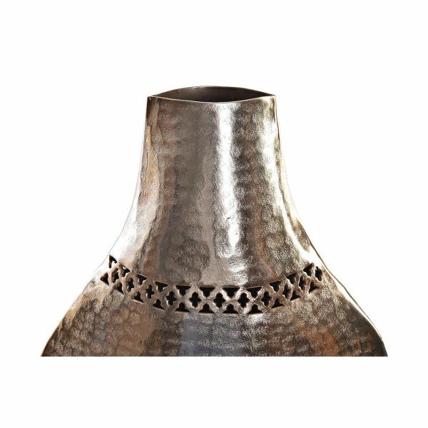 Vase DKD Home Decor Copper 28 x 11 x 41 cm Golden Aluminium Arab Die-cutting (2 Units) Hot on Sale