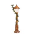 Street lamp Green Natural Metal Natural Fibre 17 x 17 x 70 cm Discount