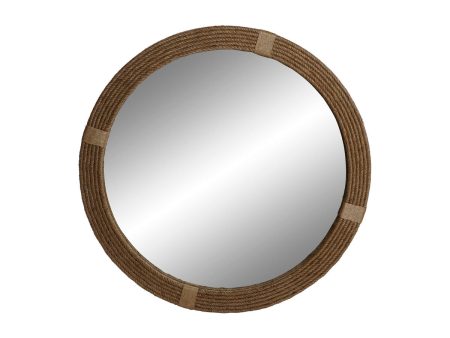 Wall mirror Home ESPRIT Natural 90 x 3 x 90 cm For Sale